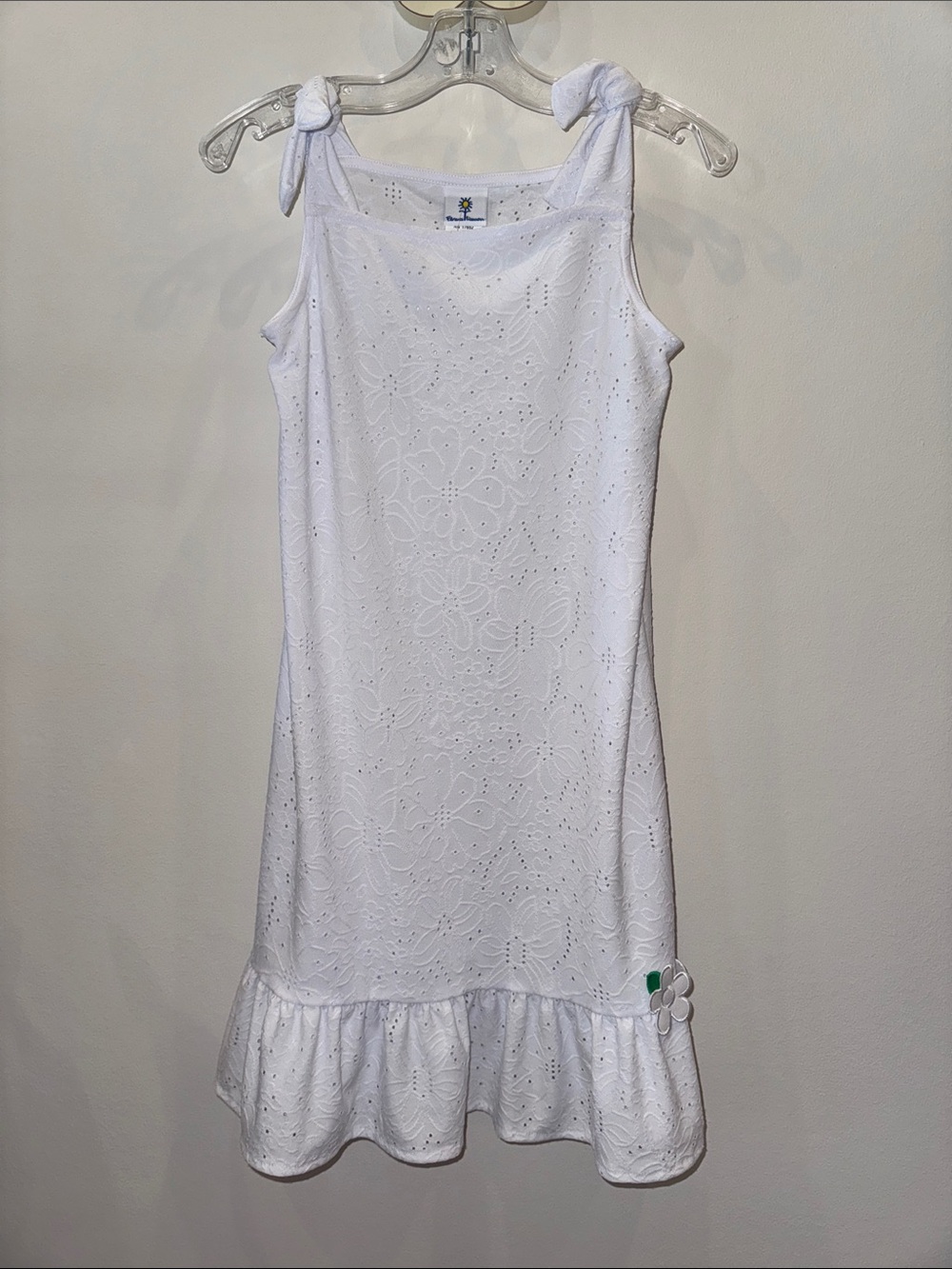 NWT Florence Eiseman Knit Eyelet Coverup, White Size 6x